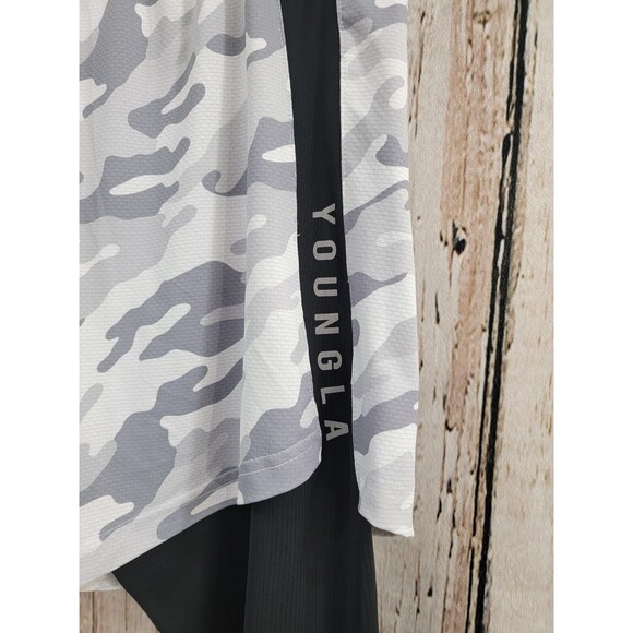 YoungLA XL Legging Shorts Layered Bodybuilding Gym Lifting Pants Workout Stretch - Picture 2 of 11